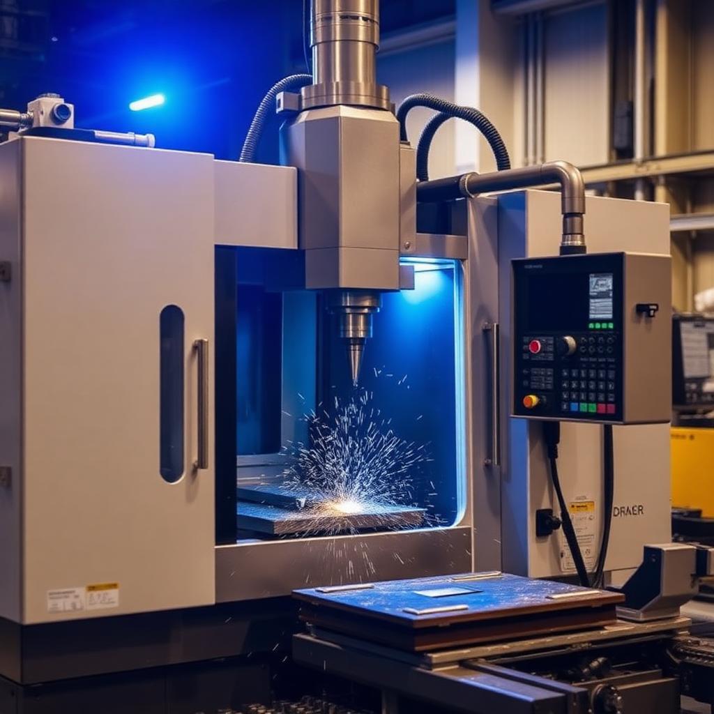 Máquina CNC em operação
