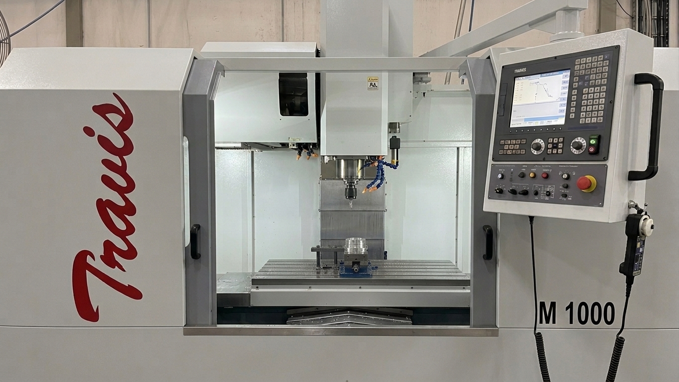 Centro de usinagem CNC em operação